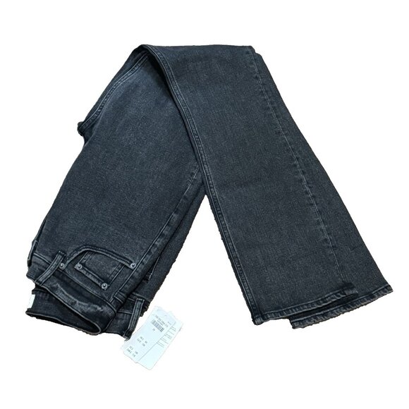 Abercrombie & Fitch Women's The 90's Slim Straight Ultra High-Rise Black Size 24 - Picture 3 of 10